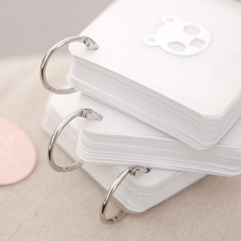 Antner 1 Inch Loose Leaf Binder Rings, 50 Pack Nickel Plated Small Metal Office Book Rings Keychain Keyrings for Paper, Index Cards, Flashcards, Scrapbooks, Home and Office Documents Organization - Image 4